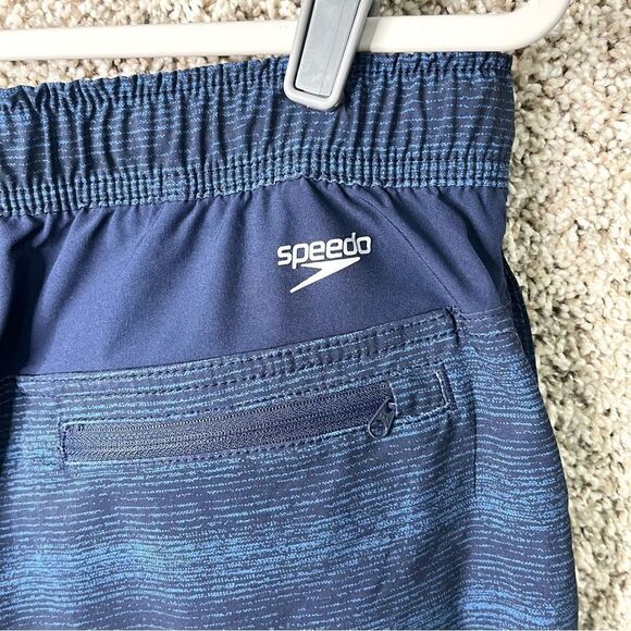 Speedo Board Shorts Men’s Large Blue Striped Lined - Picture 6 of 7